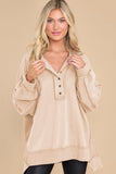 Exposed Seam Long Sleeve Sweatshirt 