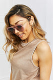 Square Metal-Plastic Hybrid Temple Sunglasses Accessories