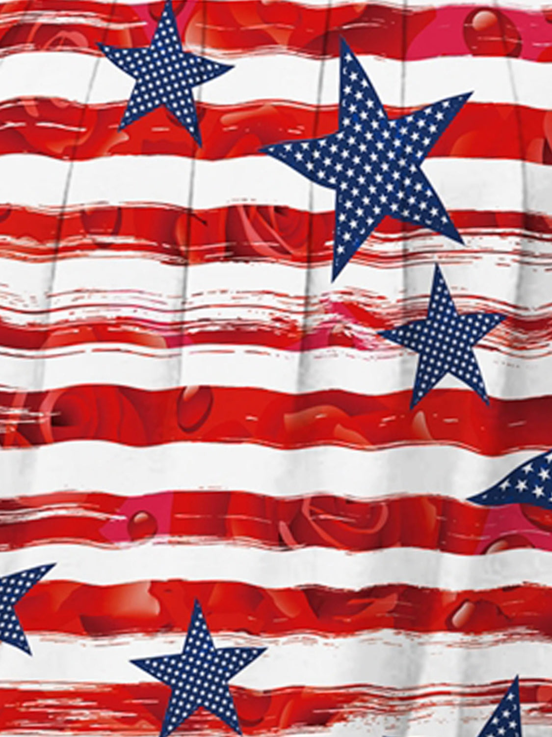 FAM-FAM Star Striped Square Neck Tank 