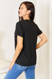 Simply Love Slogan Graphic Cuffed Sleeve T-Shirt 