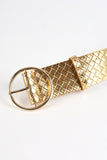 PU Leather Circle Shape Buckle Belt 