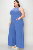 Basic Bae Full Size Ribbed Tank and Wide Leg Pants Set 