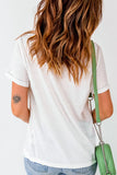 Pumpkin Round Neck Short Sleeve T-Shirt 