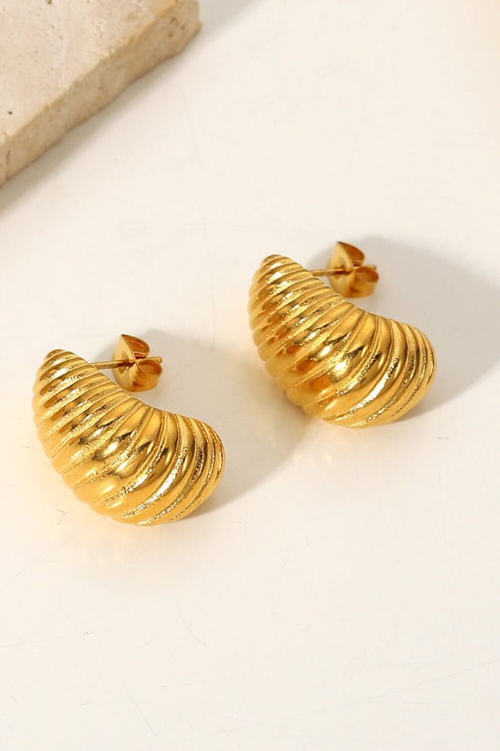 Shell Shore Spiral Stud Earrings 