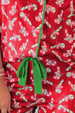 Candy Cane Collared Neck Top and Shorts Lounge Set Lingerie & Nightwear