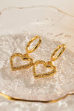 Heart Stainless Steel Drop Earrings 