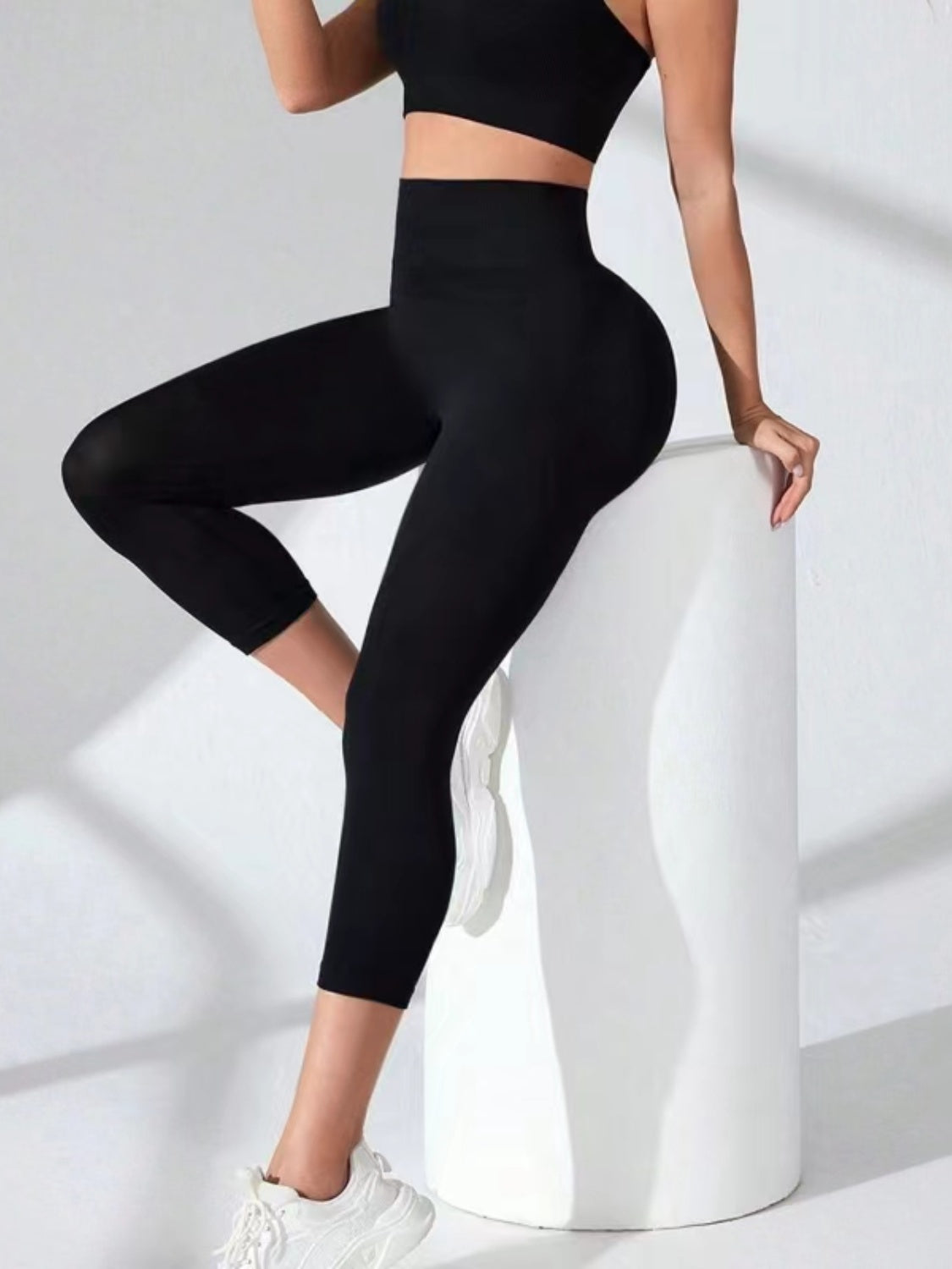 High Waist Cropped Active Leggings 