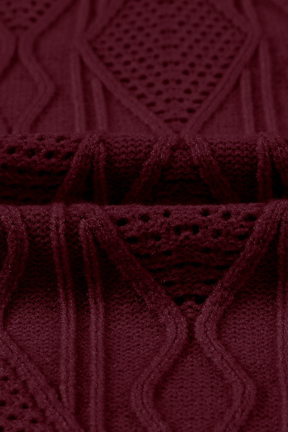 Plus Size Cable-Knit Button Up Sweater 