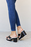 Weeboo Cherish The Moments Contrast Platform Sandals in Black 