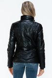 Snobbish Pocketed Zip Up Turtleneck Puffer Jacket 