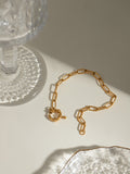 18K Gold-Plated Stainless Steel Chain Bracelet Accessories