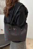 Bow Trim Polyester Tote Bag 
