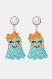 Smiling Ghost Shape Synthetic Pearl Earrings 