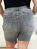 Judy Blue Full Size High Waist Washed Denim Shorts 