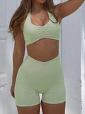 Halter Neck Cami and Shorts Active Set 