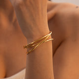 Minimalist Stainless Steel Cuff Bracelet 