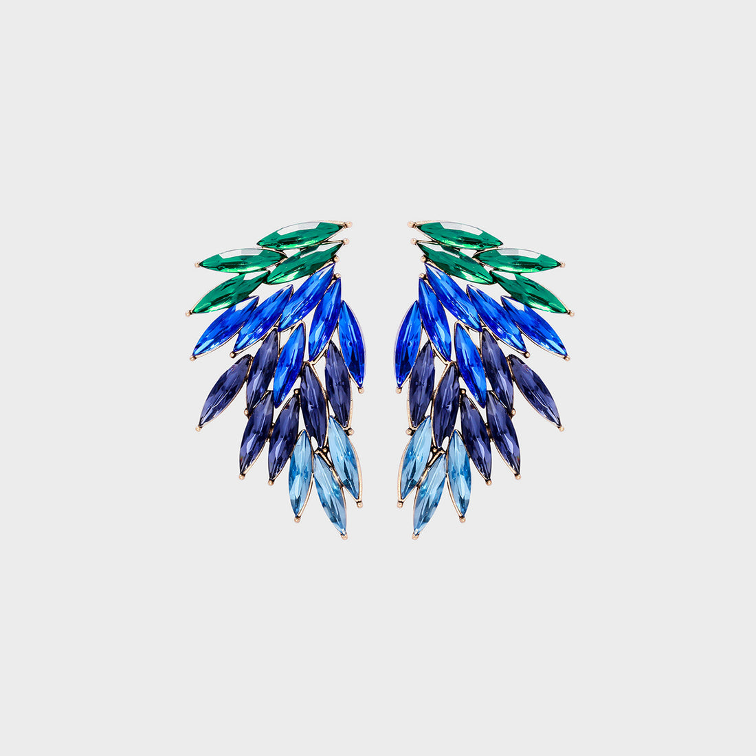 Alloy Acrylic Wing Earrings 