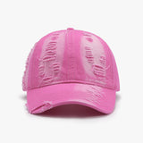 Distressed Adjustable Cotton Baseball Cap 