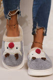 Elk Furry PVC Flat Slippers 