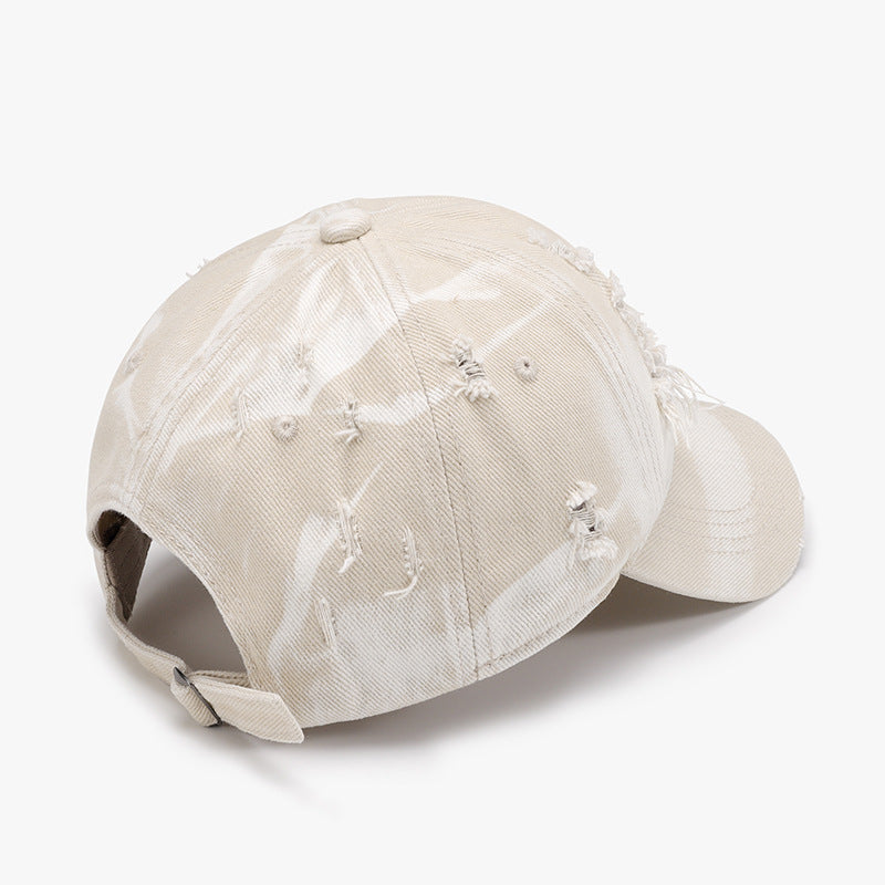 Distressed Adjustable Cotton Baseball Cap 