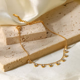 Zircon 18K Gold-Plated Stainless Steel Bracelet 
