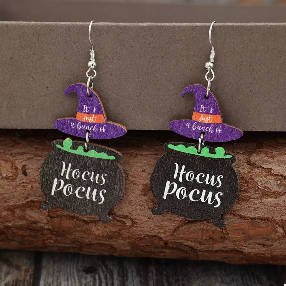 Halloween Hocus Pocus Witch Hat Earrings 