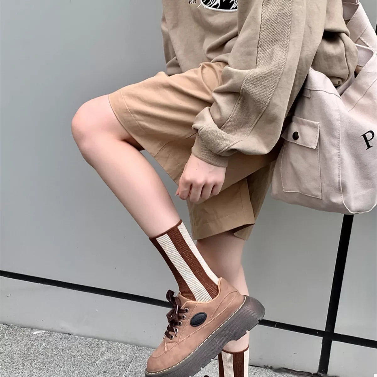 Contrast Striped Crew Socks Lingerie & Nightwear