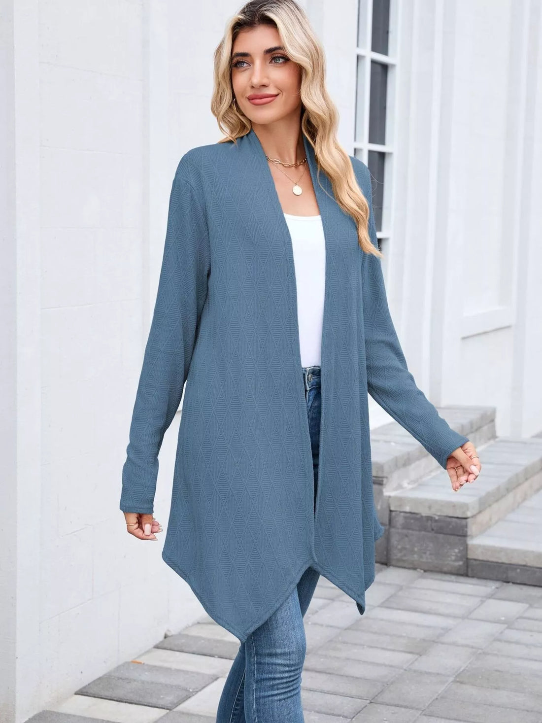 Open Front Long Cardigan 
