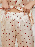 Contrast Piping Pocketed Top and Pants Lounge Set Lingerie & Nightwear
