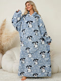 Fuzzy Pocketed Long Sleeve Hooded Lounge Dress Lingerie & Nightwear