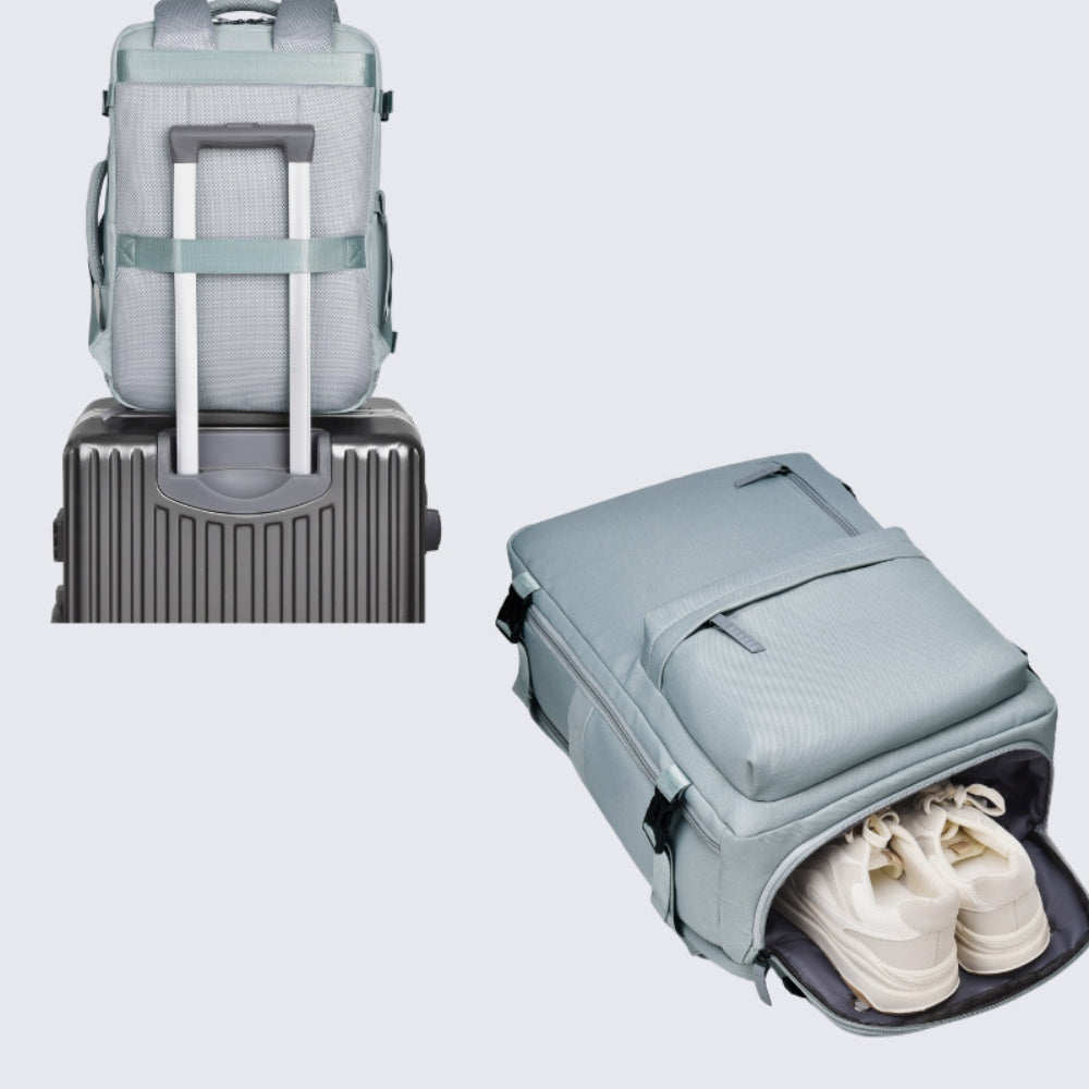 Oxford Cloth Side Pockets Backpack Bag with Handles 