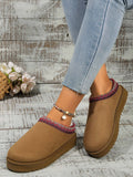 Round Toe Platform Slippers 