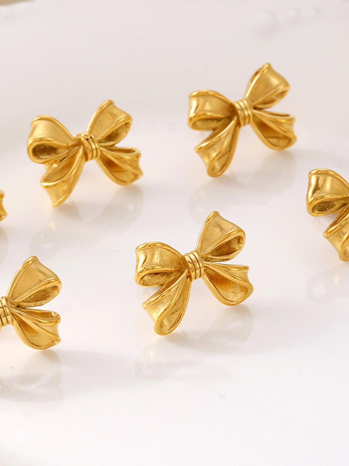 3 Piece Pearl Necklace, Bow Necklace and Stud Earrings Jewelry Set 