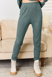 Basic Bae Full Size Notched Long Sleeve Top and Pants Set 