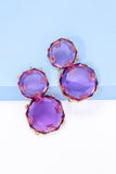 Geometrical Shape Zinc Alloy Frame Dangle Earrings 