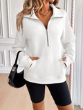Ivy Lane Half Zip Raglan Sleeve Sweatshirt 