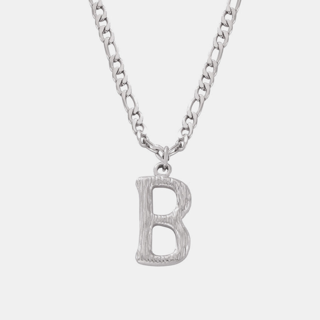 Titanium Steel Letter Pendant Necklace 