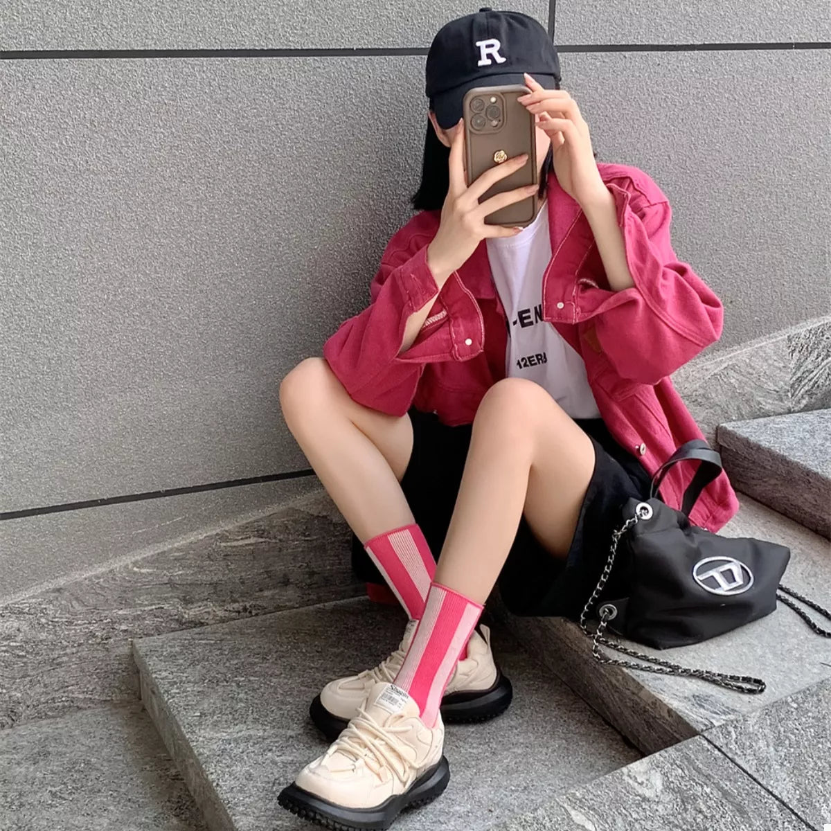 Contrast Striped Crew Socks Lingerie & Nightwear