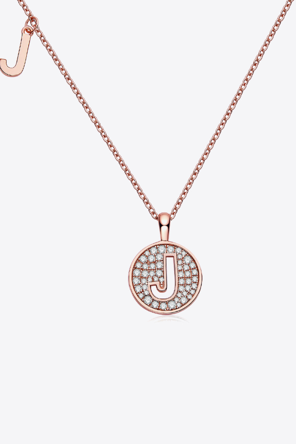 Moissanite A to J Pendant Necklace 