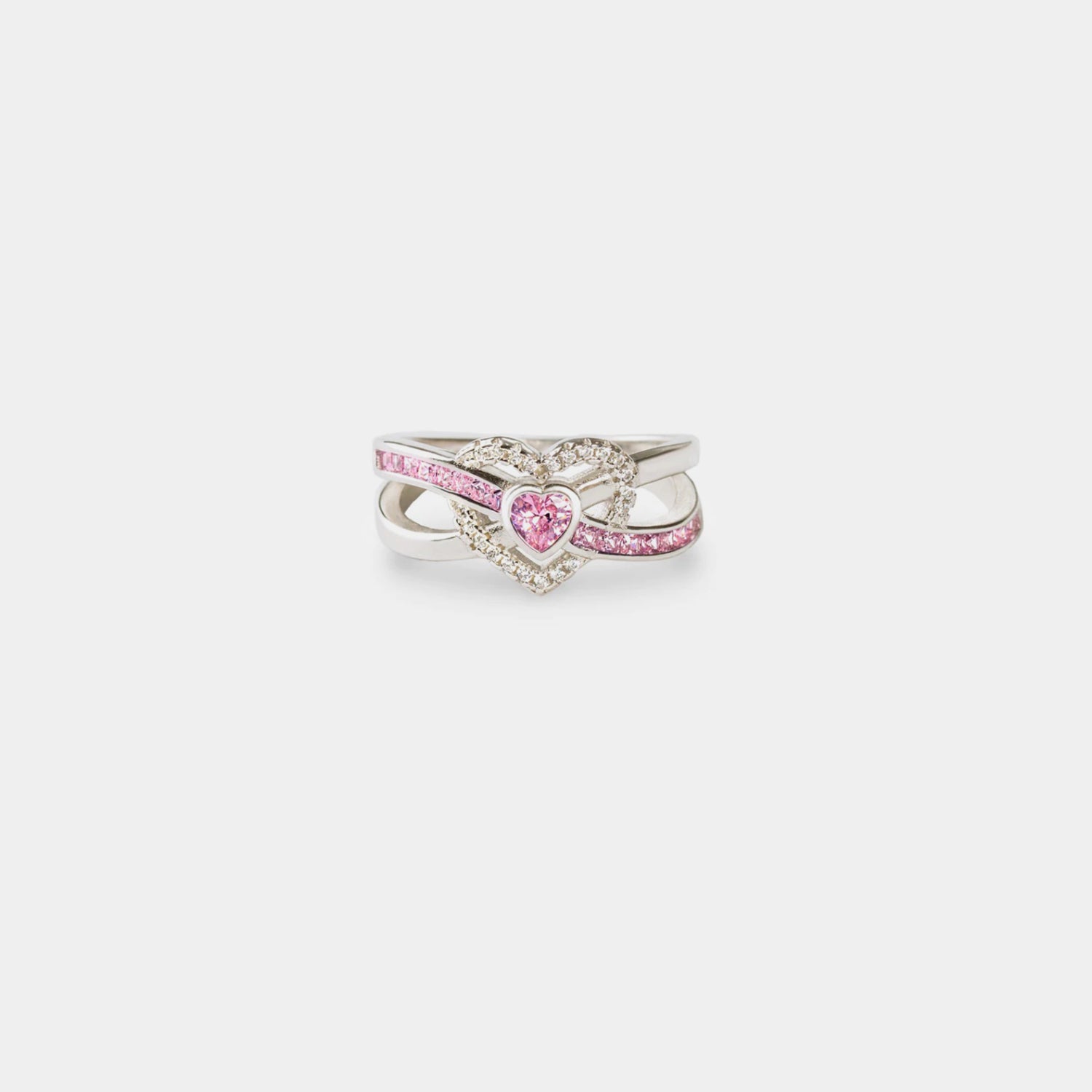 Heart Shape Zircon 925 Sterling Silver Ring 