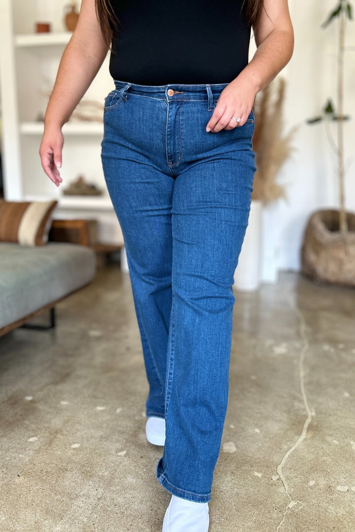 Judy Blue Full Size High Rise Straight Jeans 