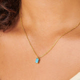 Titanium Steel Inlaid Zircon Pendant Necklace 