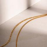 Stainless Steel Double-Layered Necklace 