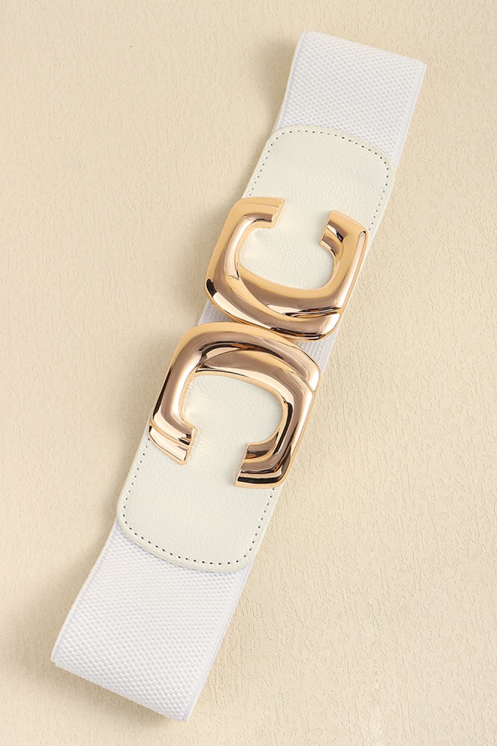 Zinc Alloy Buckle Elastic Wide Belt 
