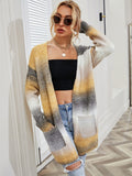 Angel Wings Full Size Pocketed Open Front Gradient Cardigan 