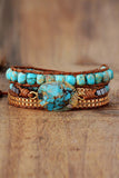 Handmade Natural Stone Copper Bracelet 