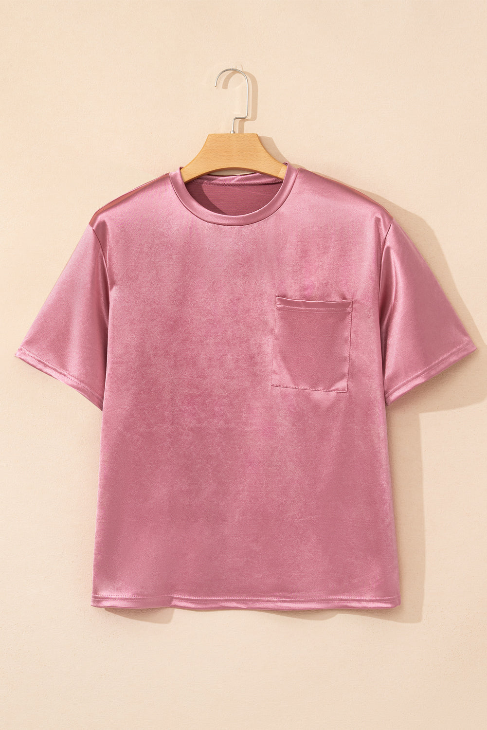 Apricot Chest Pocket Loose Fit T Shirt Tops/Tops & Tees