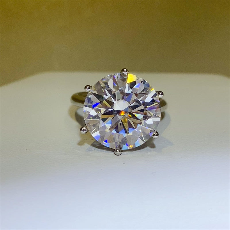 10 Carat Moissanite 925 Sterling Silver Ring 