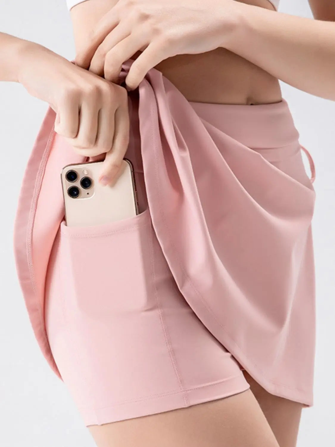 High Waist Active Skort with Pockets 