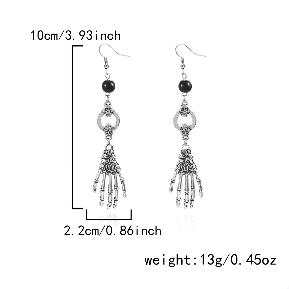 Halloween Skeleton Hand Drop Earrings 